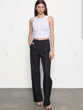 Enza Costa Pinstripe Black Everywhere Pant